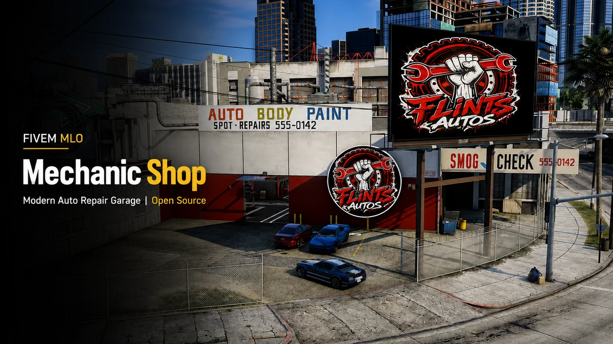 Mechanic Shop MLO FiveM | Modern Auto Repair Garage | Open Source